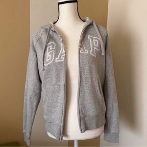 GAP Light Gray Zip Front Hoodie
